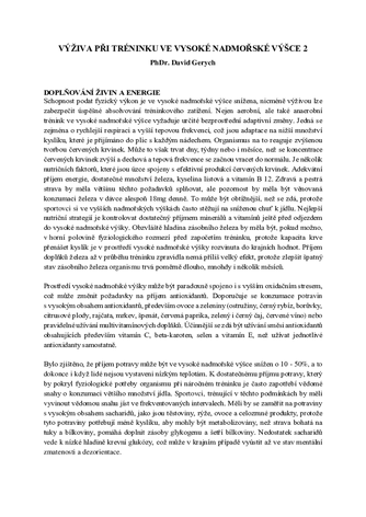 Trénink ve vysoké nadmořské výšce  2