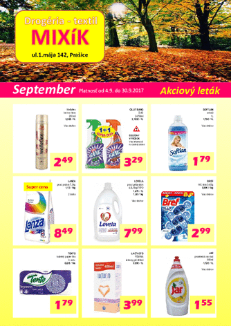 Leták Mixík september