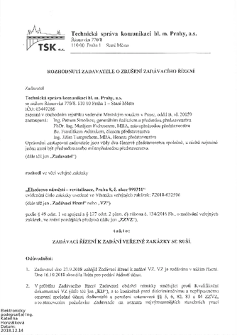 Rozhodnutí o zrušení Elsnicovo náměstí - revitalizace