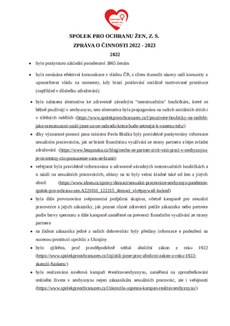 Zpráva o činnosti 2022  2023