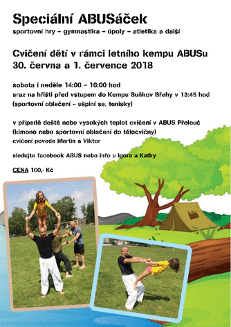 plakat cvičení Abusáček
