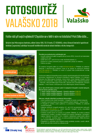 Plakat fotosoutěž Valašsko  
