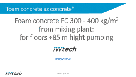 iwtech FC 300 400 +85m higth pumping Jan18