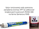 Studie Ionizované vody na kurata  brojlery